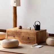 Old Elm Small Coffee Table Tatami Household Balcony Tea Table Chinese Style Drinking Tea Retro Zen B