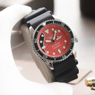 New SEIK0 นาฬิกาข้อมือชาย SRPA21J1 นาฬิกาข้อมือผู้ชายหน้าปัดสีแดง นาฬิกาผู้ชาย ออโตเมติก - S8563-j
