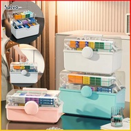 Salvo Bekas Ubat Large Capacity First Aid Kit Storage Box Transparent Portable Medicine Box Multi-La