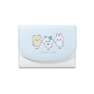 Sweet style short wallet| Girl's Coin Purse with 7 Card Slots + Large Bill Slot + Photo Slot, Lightw