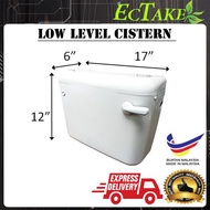 [ECTAKE] LOW LEVEL / High Level Vinyl Eco Cistern Lift Up Valve 6L Complete Toilet Cistern Tandas ko