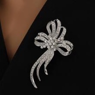 Royal Women Rhinestone Decor Glamorous Scarf Pin For Daily Life Valentine's Day Valentines Dress Acc