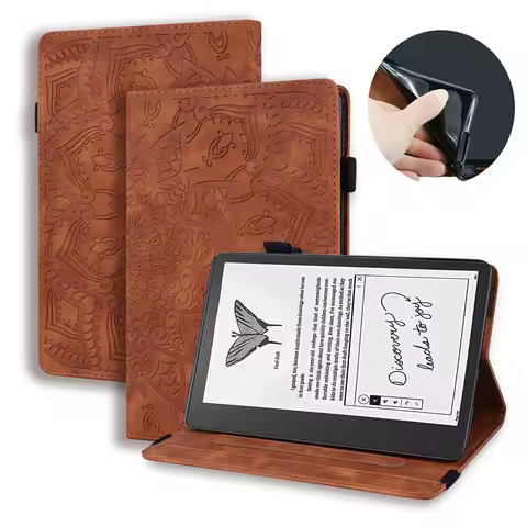 Tablet Etui For Kindle Scribe Cover 10 2 inch Emboss PU Leather TPU Inner Stand Wallet Cover For Fun