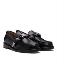 Toga Pulla Black Leather Loafers