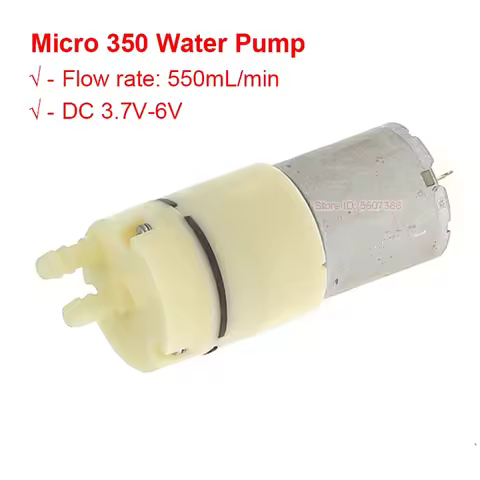 DC 3.7V-6V 5V 33L/H Micro Small 350 Motor Water Pump Diaphragm Self-priming Suction Pump DIY Tank Te
