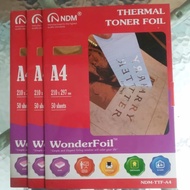 Thermal Toner Foil warna emas ukuran A4