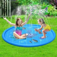 สระน้ำพุ ขนาด170cm สระว่ายน้ำเด็ก สระน้ำพุสปริงเกอร์น้ำ ถาดนำ้พุ ของเล่นสนาม baby swimming pool sprinkles儿童游泳池喷水池充气飞溅垫