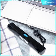 Shiwaki USB Powered Computer Speaker Stereo Sound Bass Soundbox Clip On Subwoofer Soundbar for PC No