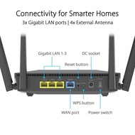 ASUS RT-AX52 AX1800 Router Dual Band WiFi 6 Gigabit AX 52