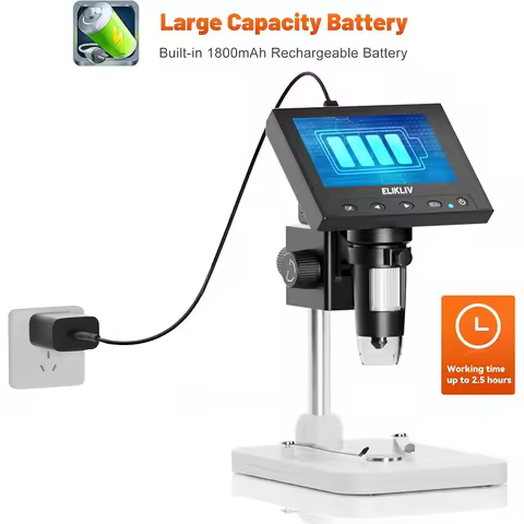 Elikliv EDM4 1000x LCD Digital Microscope 4.3" Microscope for Electronic soldering Repair Handheld m