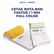 Cetak Custom Nota Bon Faktur NCR Cetak Full Color | 1 Rim