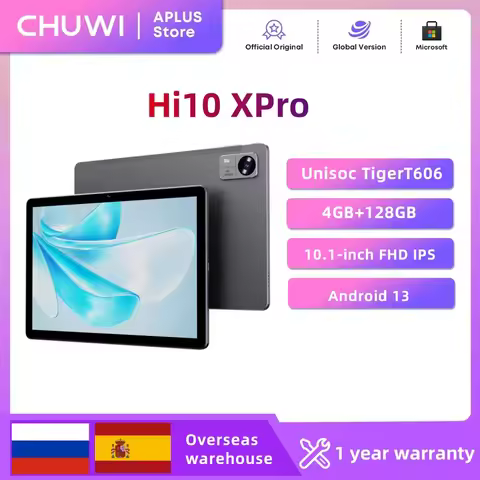 CHUWI Hi10 XPro Tablet Android 13 Unisoc T606 Octa Core 4GB RAM 128GB ROM 10.1'' FHD 1280x800 IPS To