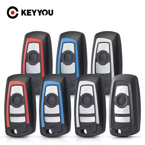 KEYYOU 3/4 Buttons Remote Smart Car Key Shell For BMW CAS4 F 3 5 7 Series F10 F20 F30 F40 X5 E92 E90