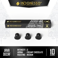 INDONESSO Java Decaf Decaffenaated Coffee Capsules Compatible with Nespresso Machines Low Cafein Cof