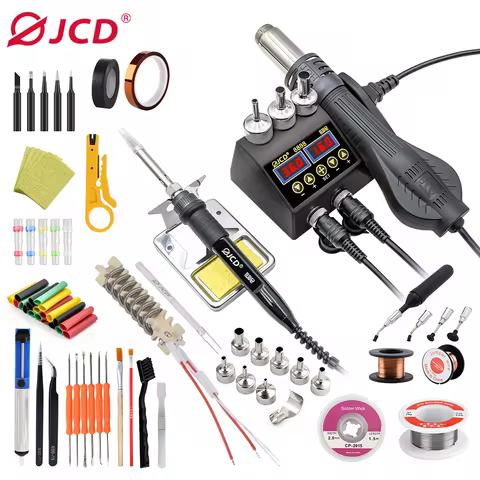 JCD 2 in 1 750W Soldering Station LCD Digital display Rework Welding Station for cell-phone BGA SMD 