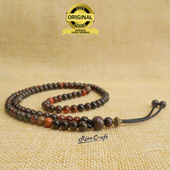 Kalung Tasbih Kecil Pria Wanita Keren Batu Kristal Yaman Wulung Sulaiman Madu Asli 99 Butir