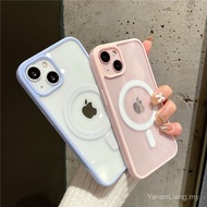 CrashStar Candy Color Border Transparent MagSafe Phone Case For iPhone 17 16e 15 14 13 12 11 Pro Max