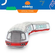 Nibbles by Nom Singapore Train Bolster Plush – Soft, Huggable, Collectible Series Transport Plush fo