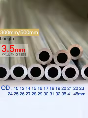 Aluminium Pipe 3.5mm Thickness 10-45mm ODStraight 300mm 500mm Long Round 6063 Aluminum Alloy Tube