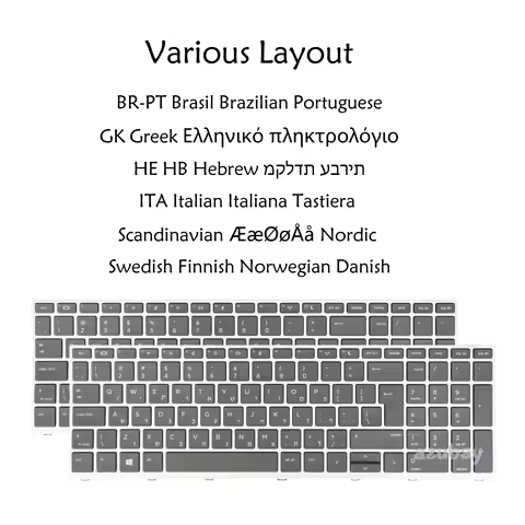 Laptop Keyboard For HP Probook 450 G5 455 G5 470 G5, 650 G4/ G5 Portuguese Greek Hebrew Italian Norw