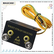 MAGICIAN Ground Cord Bench Mounted, L Shaped 1.8M Length Cord ESD Wrist Strap, Premium Dual Bench Gr