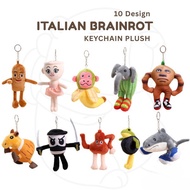 Cute Brainrot Plush Keychain – Italian Soft Toy Doll, Funny Tralalero Tralala Tung Sahur Plushie