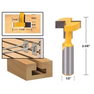 1/2 นิ้ว Shank Router Bit T - Slot T - Track Slotting เครื่องตัด Tenon เครื่องมือ - INTL