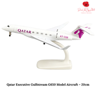 Qatar Executive Gulfstream G650 Private Jet Model Aircraft 20cm | Desktop Display Airplane | Collect