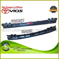 ♒ ➩ ❊ Toyota Vios 2018 3rd Gen Rear Bumper Lip Diffuser  (Matte Black/Silver)