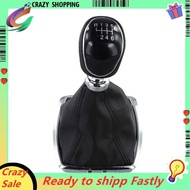 Gear Knob 6 Speed Gear Shift Gaiter Chrome Frame for  for C-MAX 2008- 2010 for  2008- 2012 Part Numb