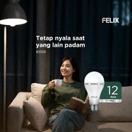 FELIX ONEMAX LED Emergency Light 12W White Super Bright 90% Economical E27 Equivalent to 156W 2 Year