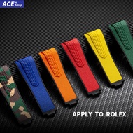 Apply To ROLEX Sea-Dweller Watch Strap, 22mm Two-Tone Rubber Replacement Band For Single Red Sea-Dwe