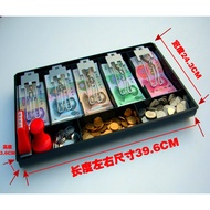 Metal Clip Five-Grid Cash Register Box Supermarket Cash Register Box Cash Box Coin Box Cash Box Draw