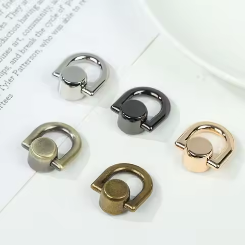 Metal Bag Rivet Nail Buckle D Ring Tong Snap Metal Bag Rivet Nail Handbag Belt Hanger Luggage Bag Bu