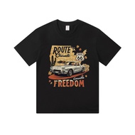Route 66 Corvette Freedom Summer, short sleeve T-shirt men