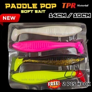 [NEW] Silencer Paddle Pop | 14cm / 10cm | Soft Plastic T-Tail | Fishing Soft Lure SP | Umpan Tiruan 