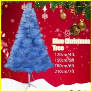 (WY) GSE BLUE TREE Christmas Tree 210S 7Ft 180S 6Ft 150S 5Ft Metal Stand ( BLUE TREE 150CM ) Fast
