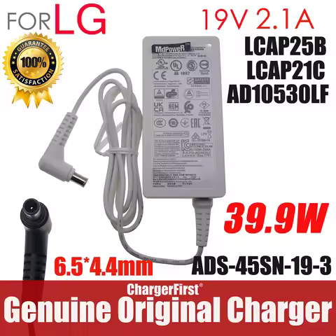 19V 2.1A LCAP25B AC Adapter FOR LG Monitor LED TV 27UD69 27UD69P 29WN600 32GN500 32GN50T 32GN550 24G