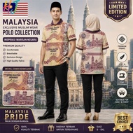 Retro RM500 Heritage Polo Shirt, 80s Vintage Malaysian Banknote Merdeka Themed Apparel, Limited Full