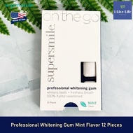 หมากฝรั่งฟันขาว รสมินต์ Professional Whitening Gum  Mint Flavor 12 Pieces - Supersmile