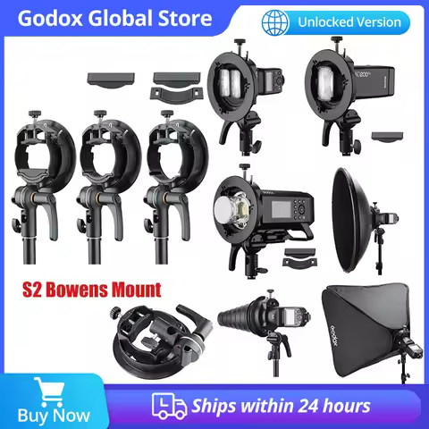 Godox S2 Bowens Mount Flash S-type Holder Bracket for Godox V1 V860II AD200 AD400PRO Speedlite Flash