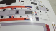 Stiker pola papercraft Kereta api Indonesia cc201