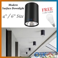 4" / 6" E27 Surface Mounted Downlight Flush Mount Casing Ceiling Light Tin Milo Lampu LED Surface Ceiling Light