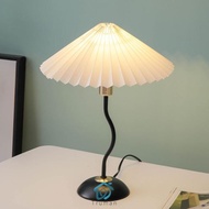 (Ready Stocl) Modern Pleated Lamp Bedside Decoration Night Lamp USB Powered Bedroom Home Decor [Truman.sg]