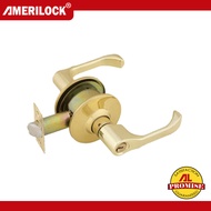 AMERILOCK Door Knob for Bedroom Keyed Entry Lever Type Lockset (AL 3800) Stainless Steel, Antique Br