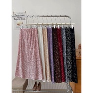 New Back Slit Straight Long Skirt Hip Skirt Velvet Sequin Skirt