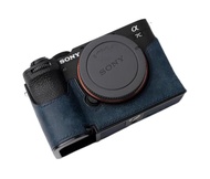 Iborrys - Camera Specialized Genuine Leather Half Case for Sony A7C Mark II A7C2 A7CR Alpha 7C II 7C