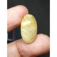 Golden Rutilated Quartznatural 21x12x5 mm 9.9 Ct Genuine Oval Gold Amethyst Cabochon