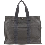 【日本直送】愛馬仕 HERMES Herline GM 托特包 尼龍帆布 灰色 男女適用【二手】