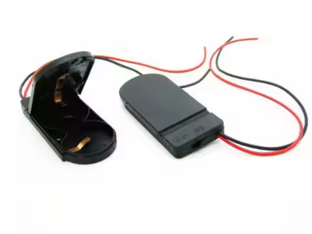 Two 6V CR2032 battery with wire and switch battery box enclosure